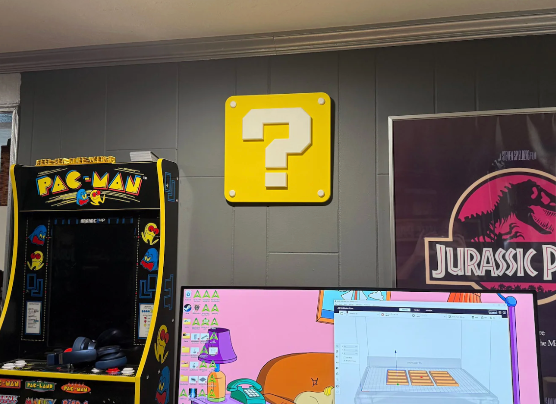 Mario Brothers Bros Question ? Block Wall Art