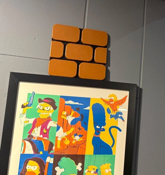 Mario Brothers Bros Brick Block Wall Art